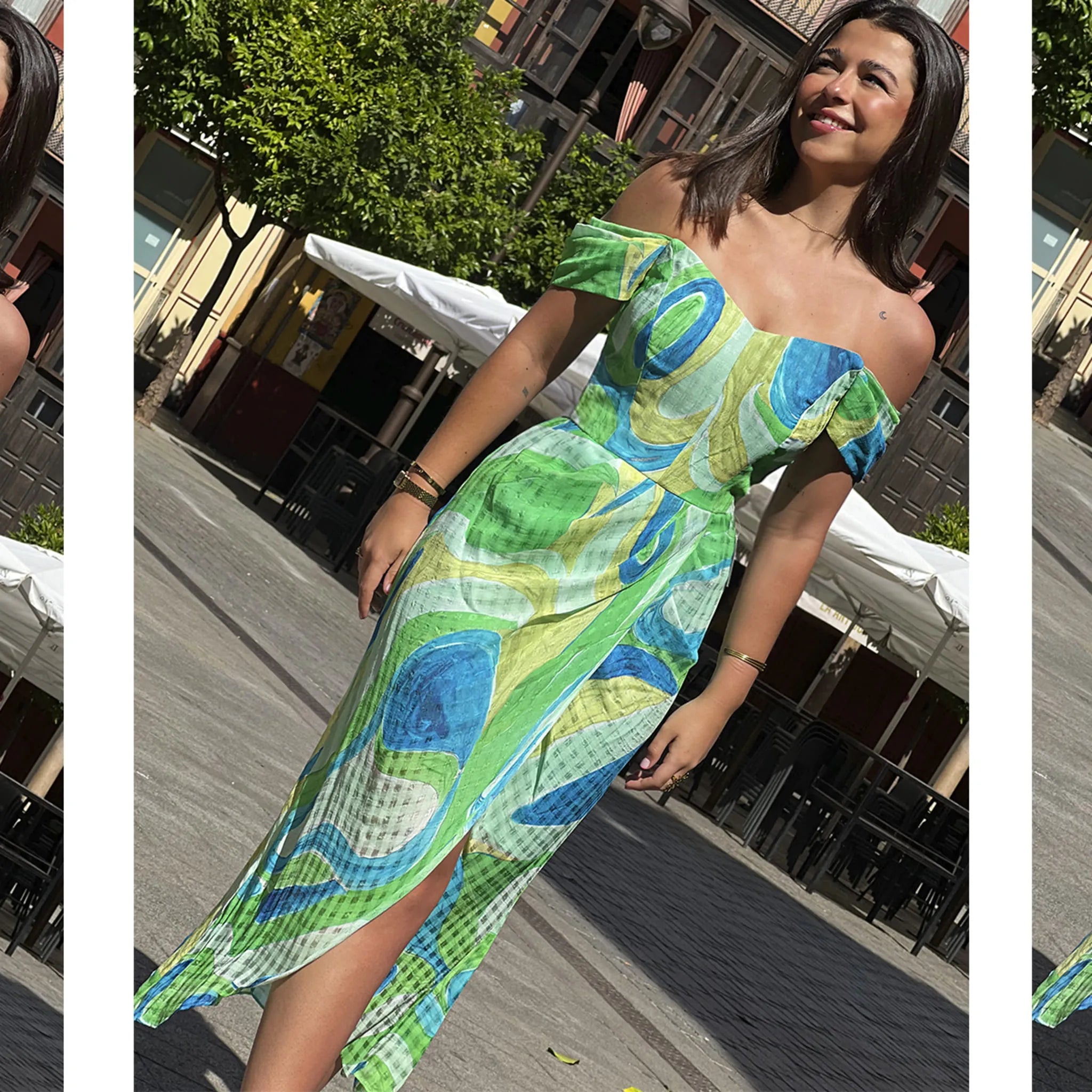 Vestido Martinica detalle silueta y apertura falda invitada perfecta
