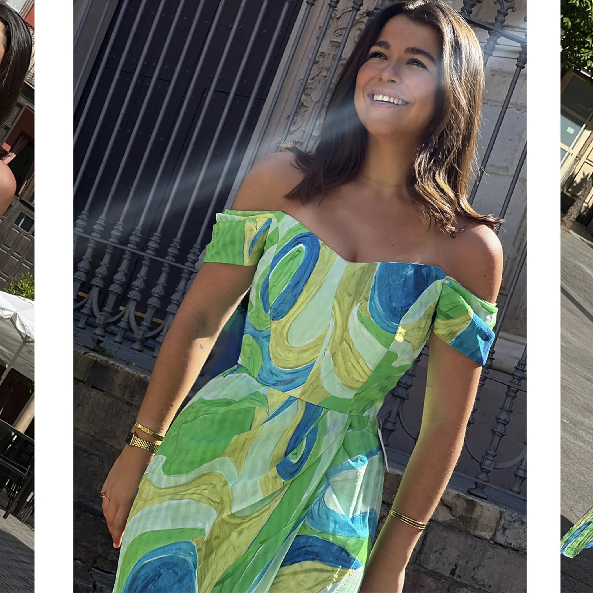 Vestido Martinica detalle escote bardot invitada perfecta